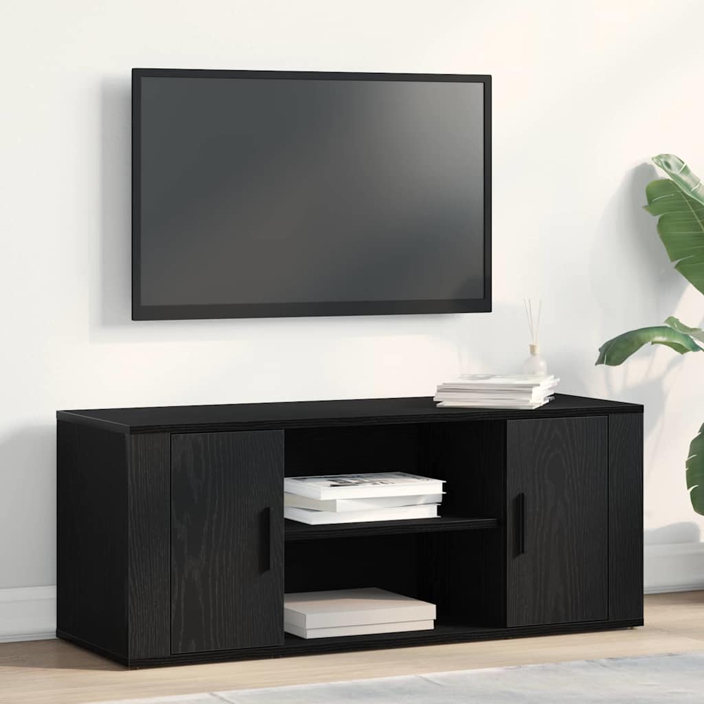 TV szekrény 100 x 35 x 40 cm Musta tammi Szerelt fa