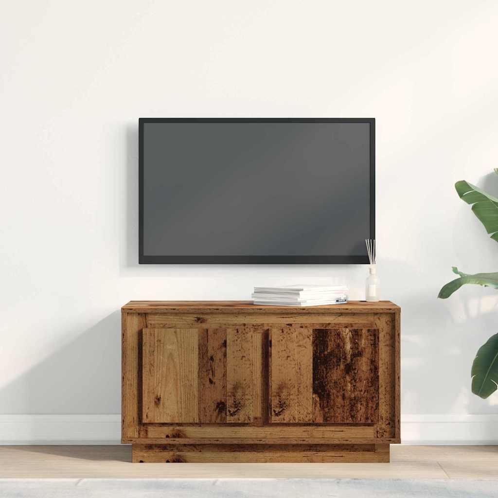 TV szekrény 80 x 35 x 45 cm Régi fa Szerelt fa