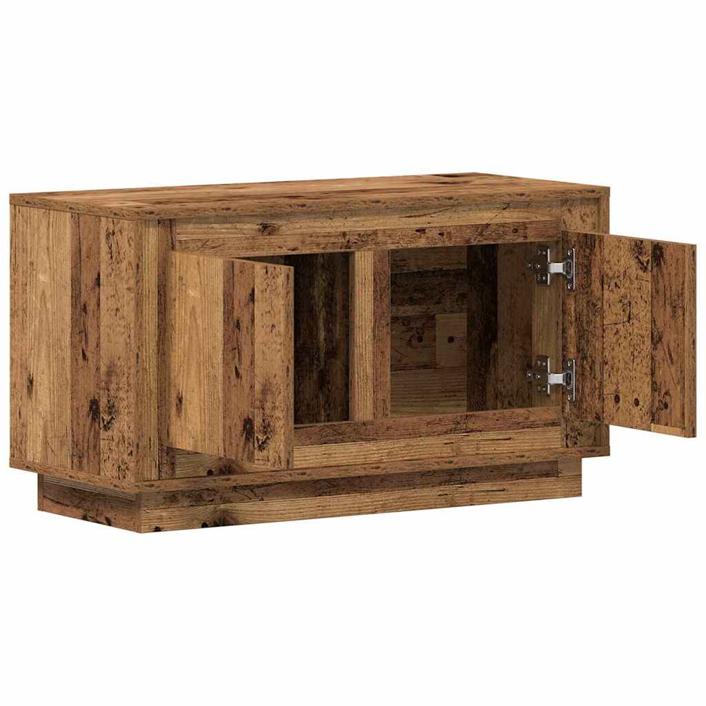 TV szekrény 80 x 35 x 45 cm Régi fa Szerelt fa