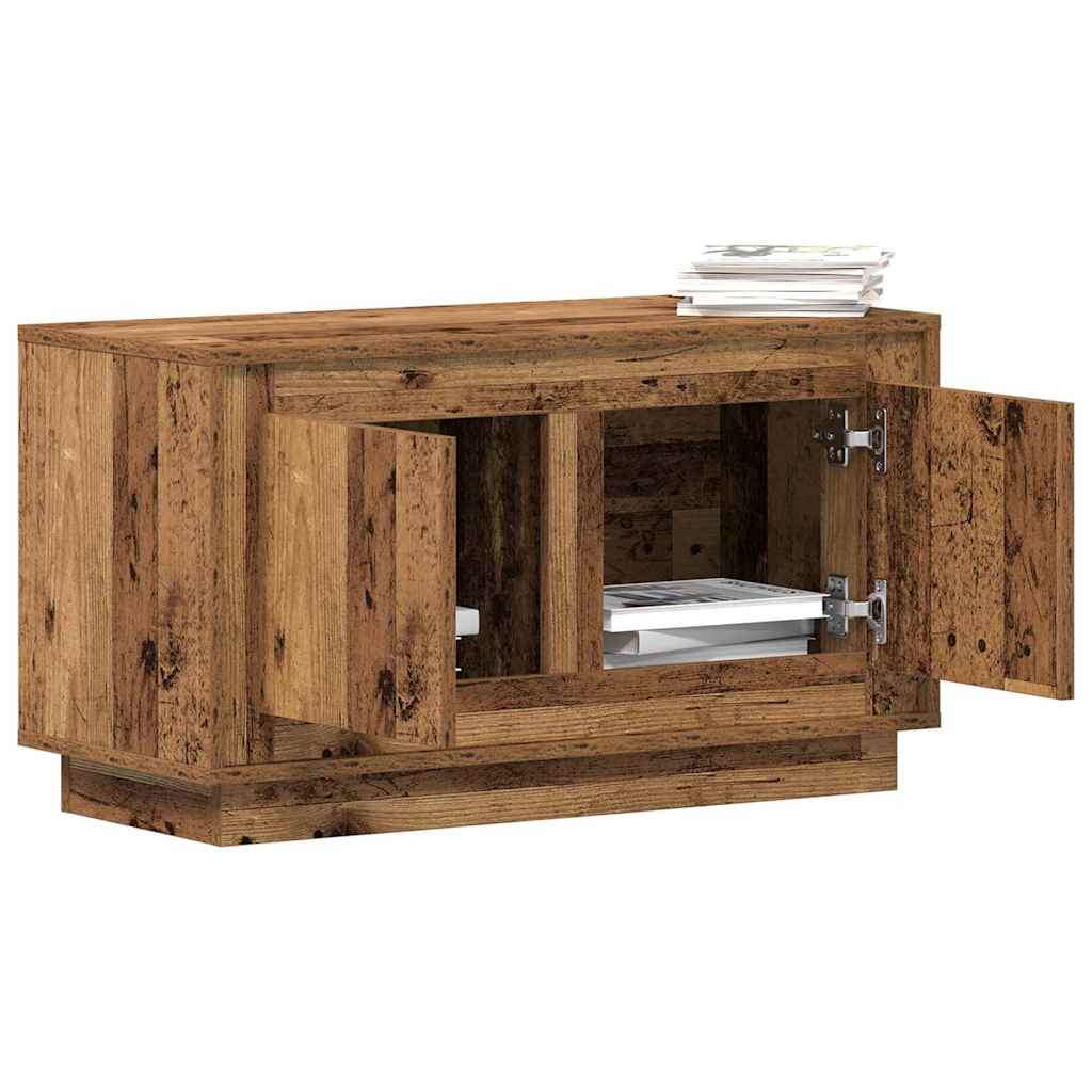 TV szekrény 80 x 35 x 45 cm Régi fa Szerelt fa