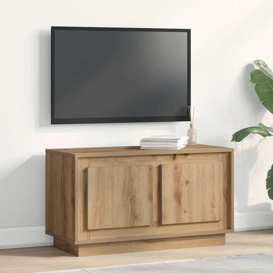 TV szekrény kézműves tölgy 80 x 35 x 45 cm Faanyag