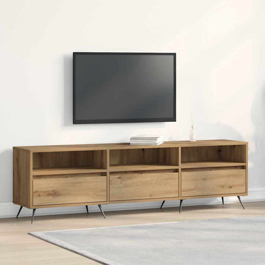 TV szekrény kézműves tölgy 150 x 30 x 44,5 cm Faanyag