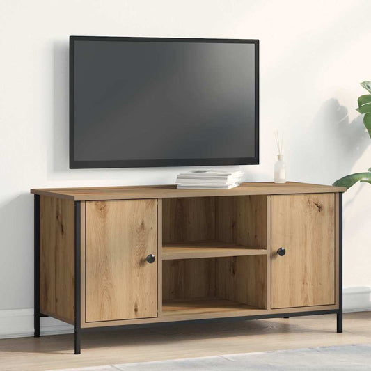TV szekrény kézműves tölgy 100 x 40 x 50 cm Faanyag