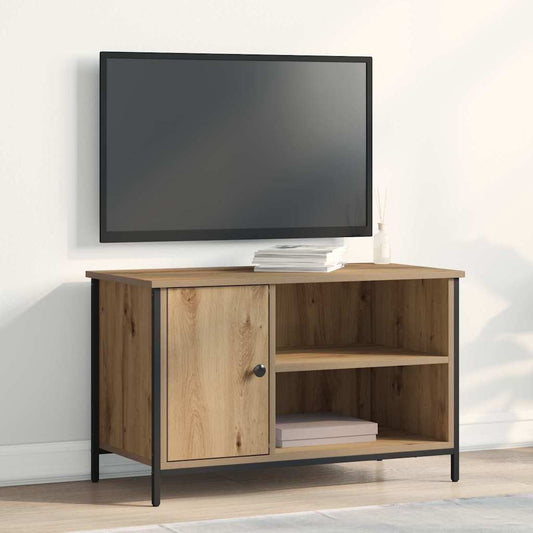 TV szekrény kézműves tölgy 80 x 40 x 50 cm Faanyag
