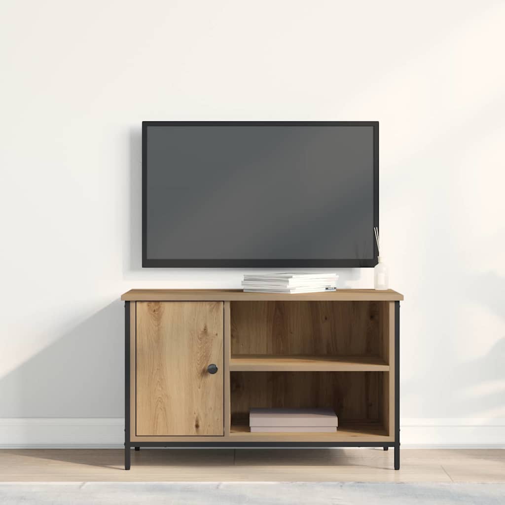 TV szekrény 80 x 40 x 50 cm kézműves tölgy Szerelt fa