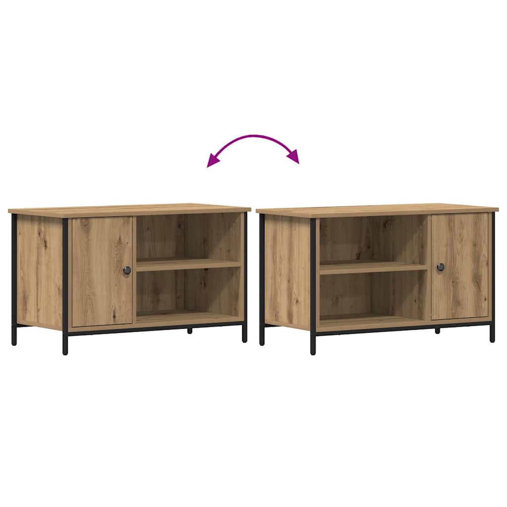 TV szekrény 80 x 40 x 50 cm kézműves tölgy Szerelt fa