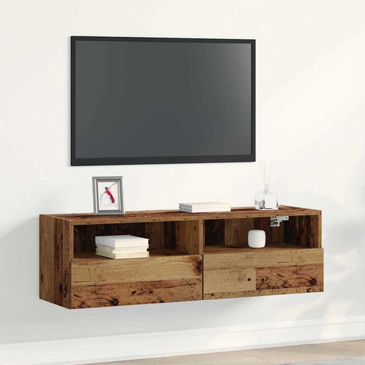 TV Fali Szekrény Régi fa 100 x 30 x 30 cm Faanyag