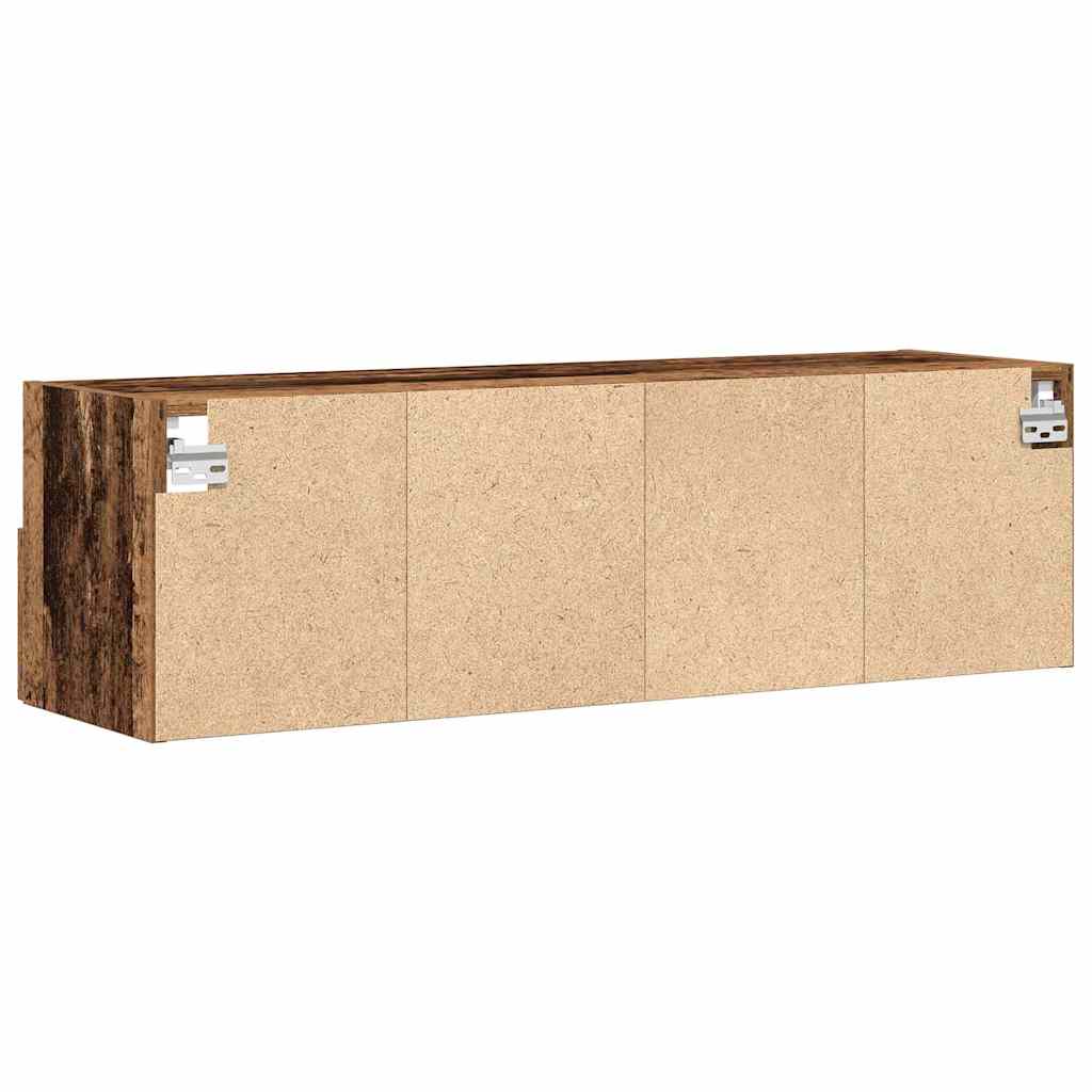 TV Fali Szekrény 100 x 30 x 30 cm Régi fa Szerelt Fa