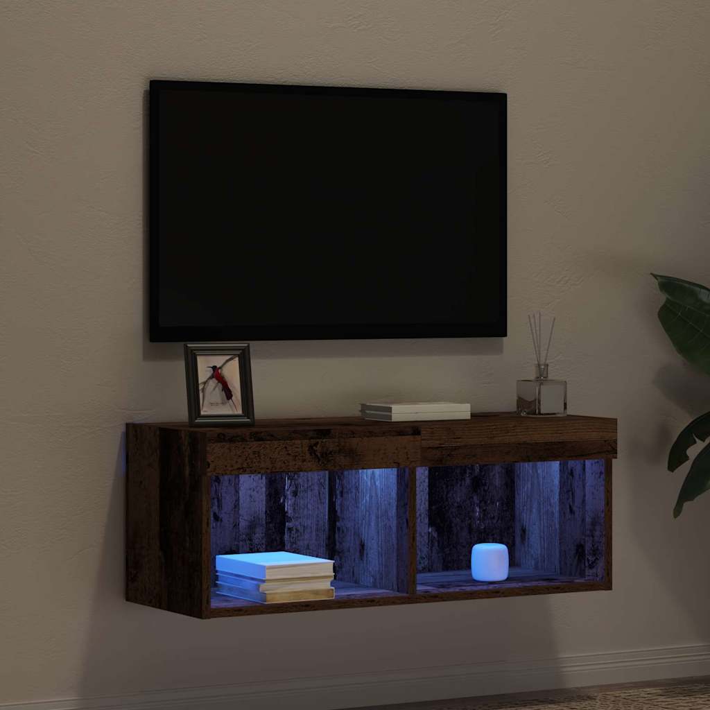 TV szekrény garnitúra 80 x 30 x 30 cm Régi fa Szerelt Fa