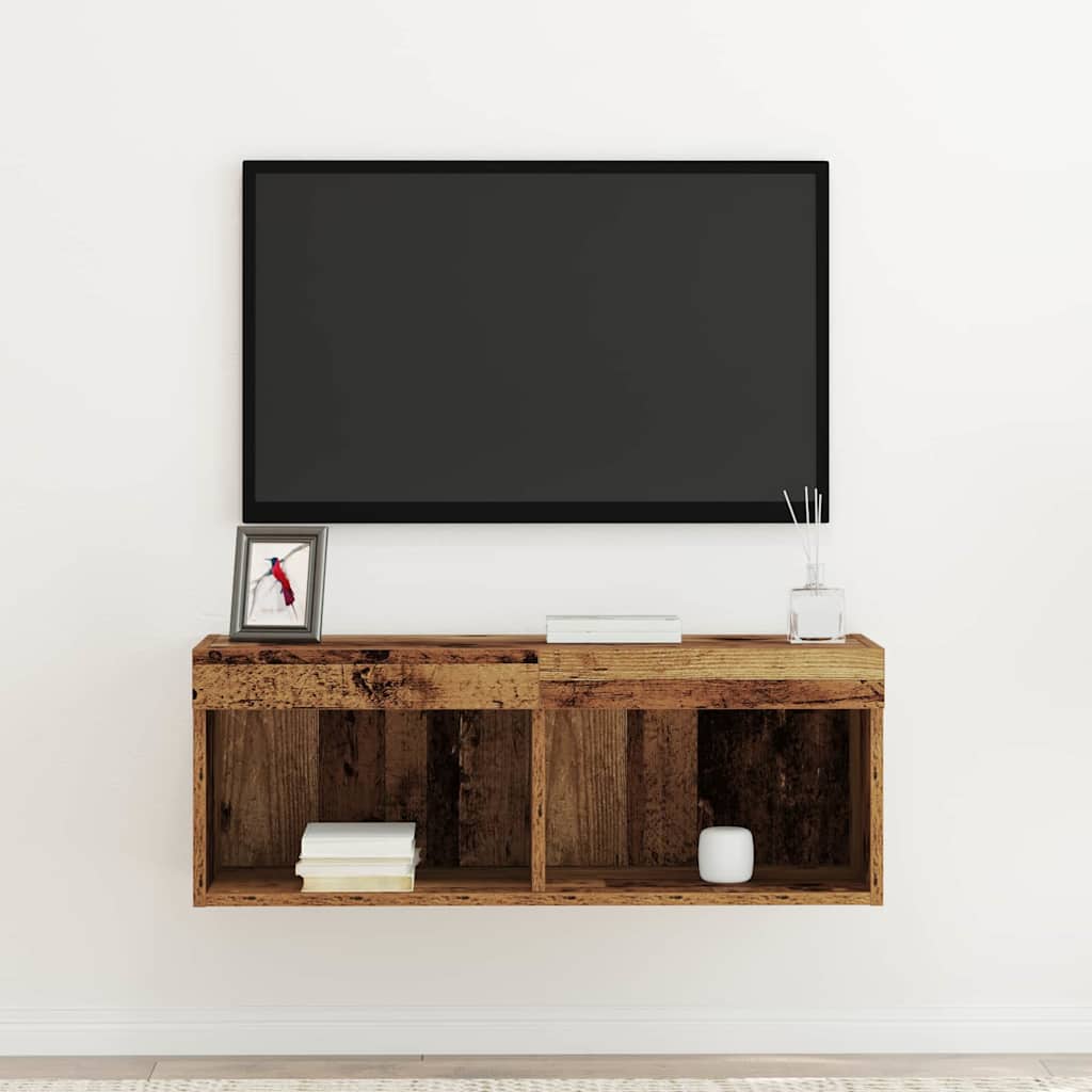TV szekrény garnitúra 80 x 30 x 30 cm Régi fa Szerelt Fa