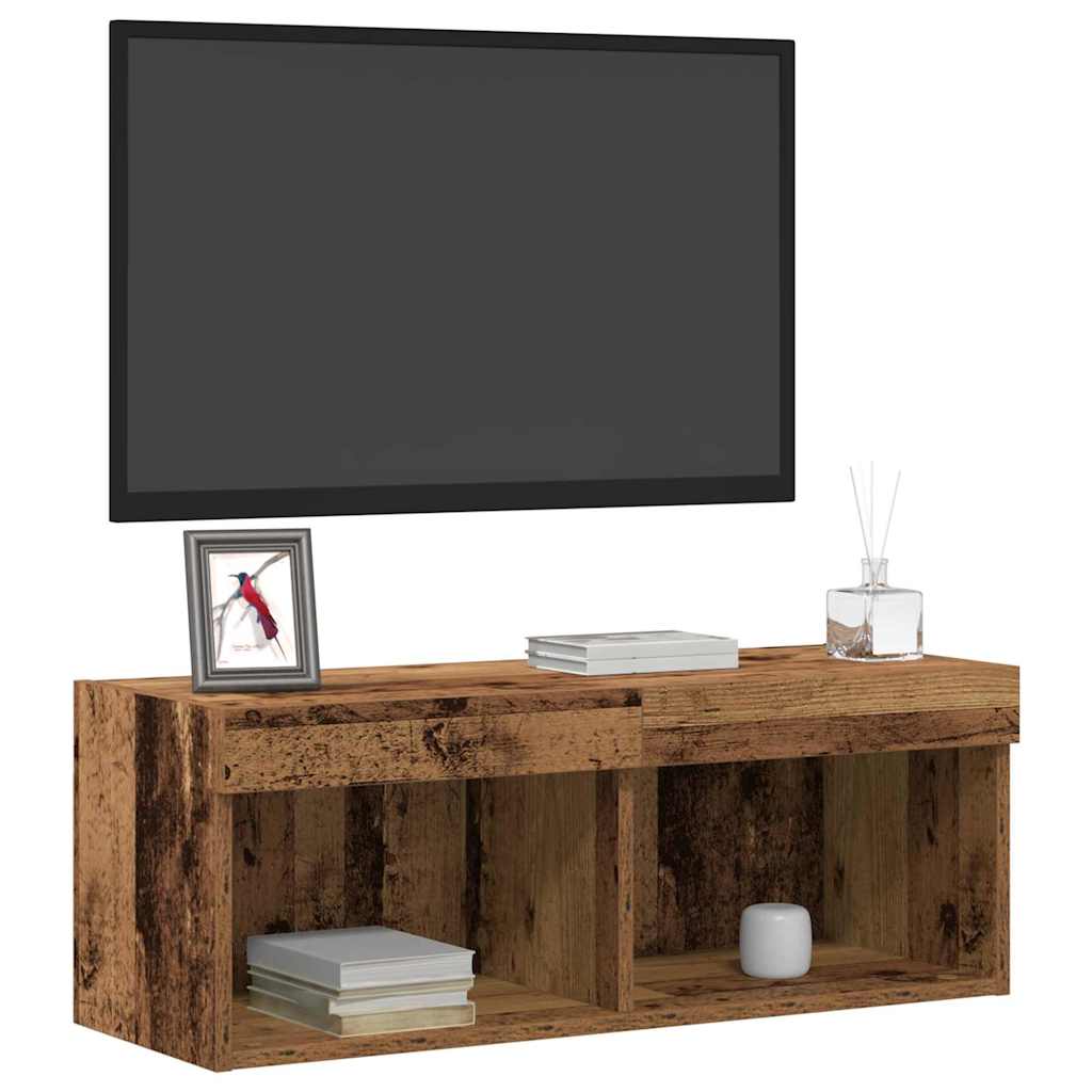 TV szekrény garnitúra 80 x 30 x 30 cm Régi fa Szerelt Fa