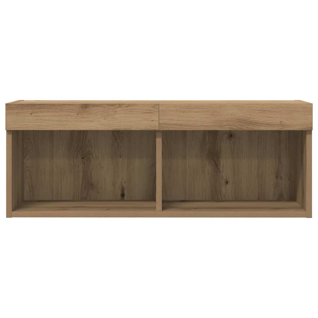 TV szekrény garnitúra 80 x 30 x 30 cm kézműves tölgy Szerelt Fa