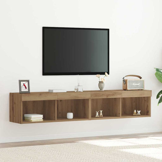 TV szekrény garnitúra 2 pcs Artisan tölgy 80 x 30 x 30 cm