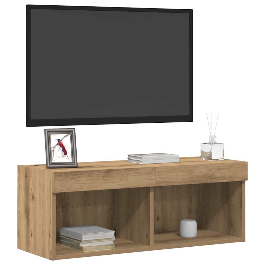 TV szekrény garnitúra 2 pcs Artisan tölgy Szerelt Fa