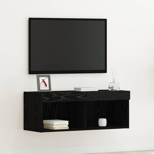 TV szekrény garnitúra Fekete tölgy 80 x 30 x 30 cm Faanyag