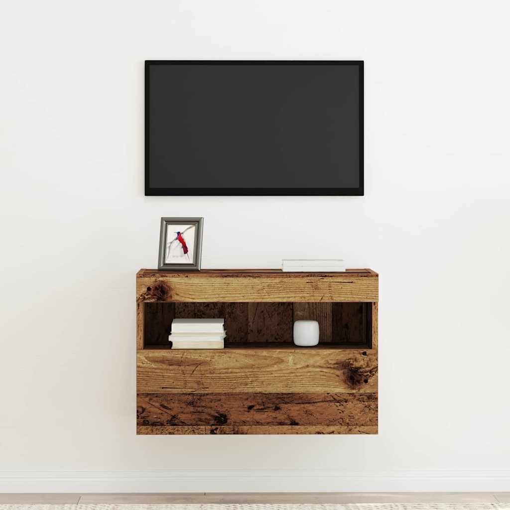 TV Fali Szekrény 60 x 30 x 40 cm Régi fa Szerelt Fa
