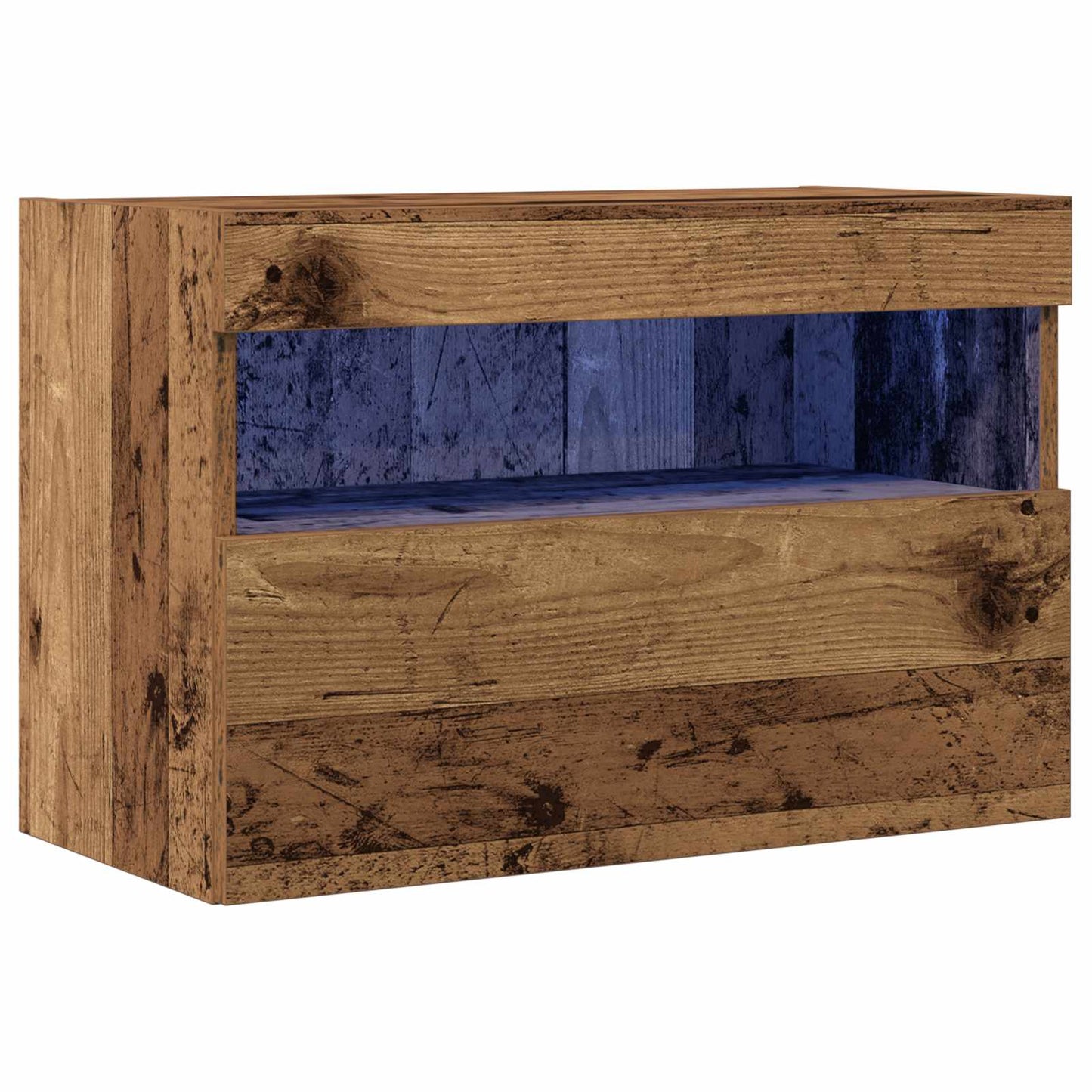 TV Fali Szekrény 60 x 30 x 40 cm Régi fa Szerelt Fa