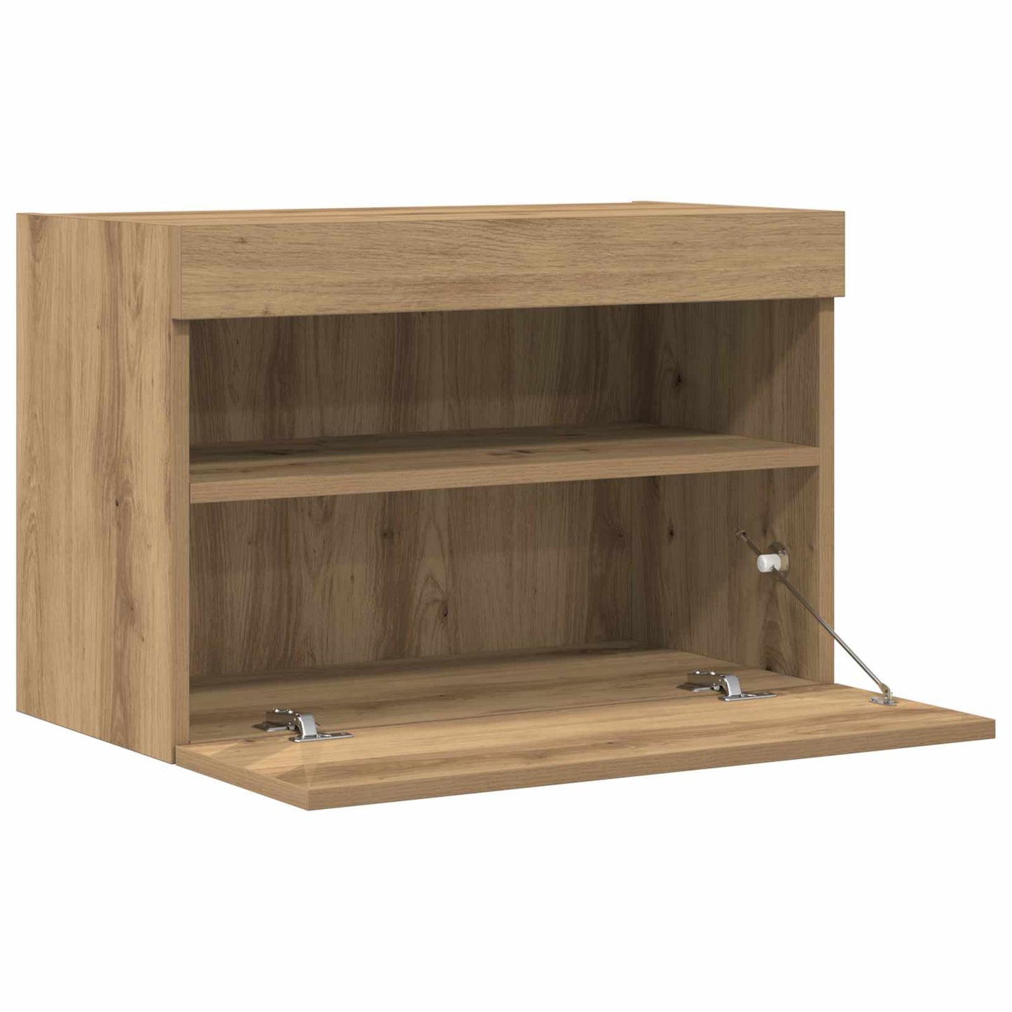 TV Fali Szekrény LED-del kézműves tölgy 60 x 30 x 40 cm Faanyag