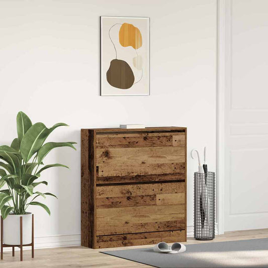 Cipőszekrény polcokkal Öreg fa 80 x 21 x 87,5 cm Faanyag