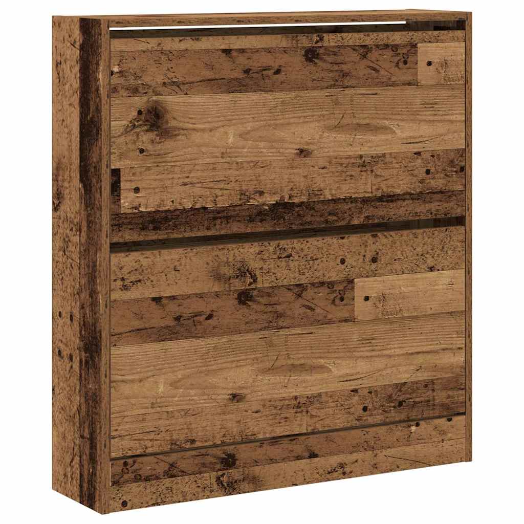 Cipőszekrény 80 x 21 x 87,5 cm Szerelt Fa Öreg fa