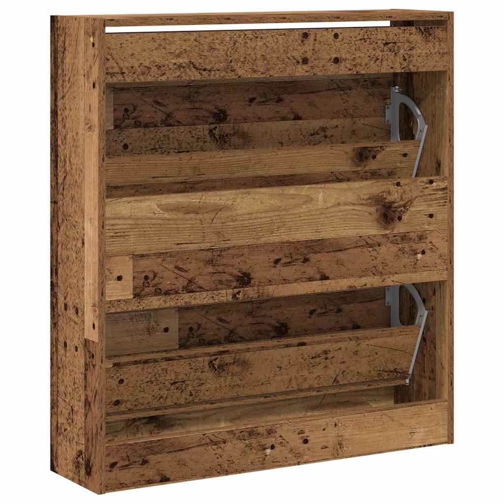 Cipőszekrény 80 x 21 x 87,5 cm Szerelt Fa Öreg fa
