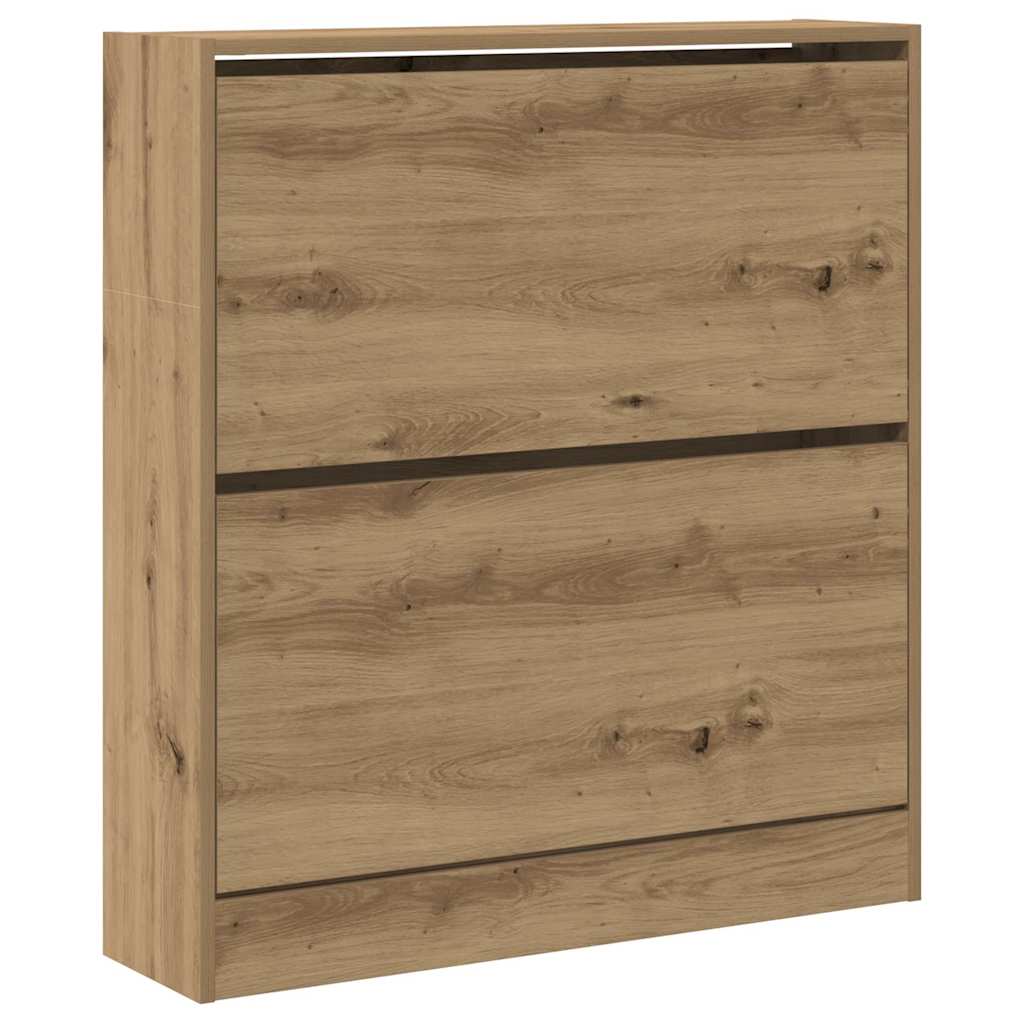 Cipőszekrény 80 x 21 x 87,5 cm Szerelt Fa Füstölt tölgy