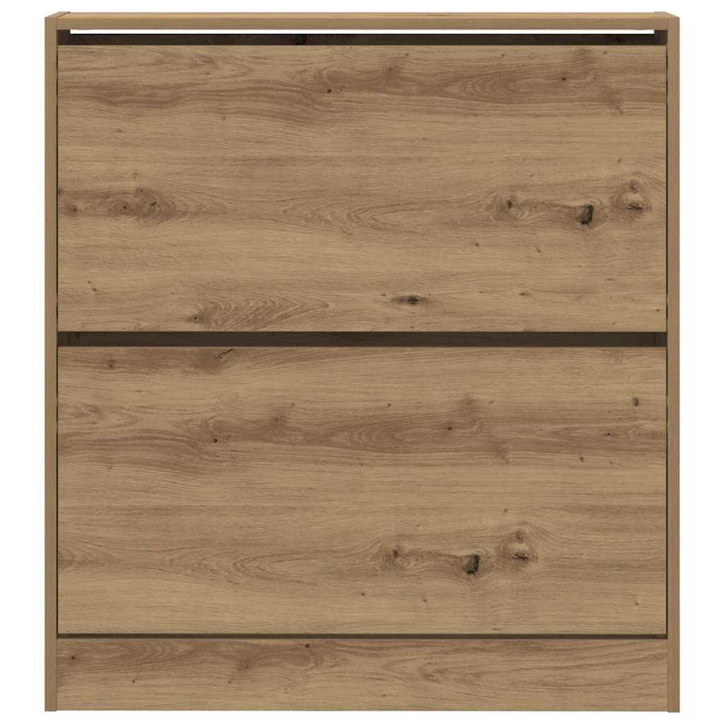 Cipőszekrény 80 x 21 x 87,5 cm Szerelt Fa Füstölt tölgy