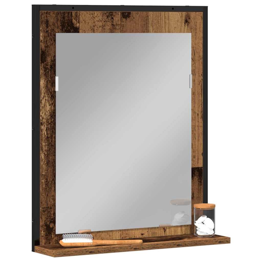 Tükör Régi fa 50 x 12 x 60 cm Üveg és Műszaki Fa