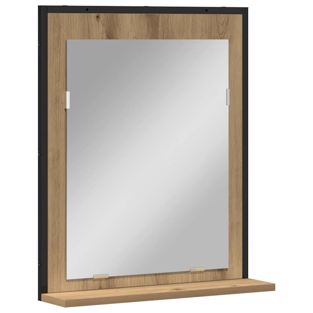 Tükör kézműves tölgy 50 x 12 x 60 cm Üveg és Műszaki Fa