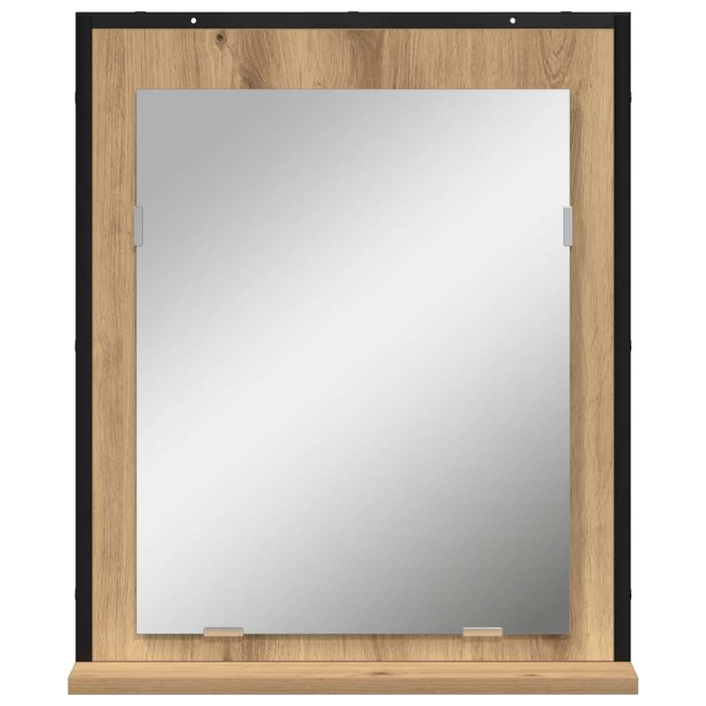 Tükör kézműves tölgy 50 x 12 x 60 cm Üveg és Műszaki Fa