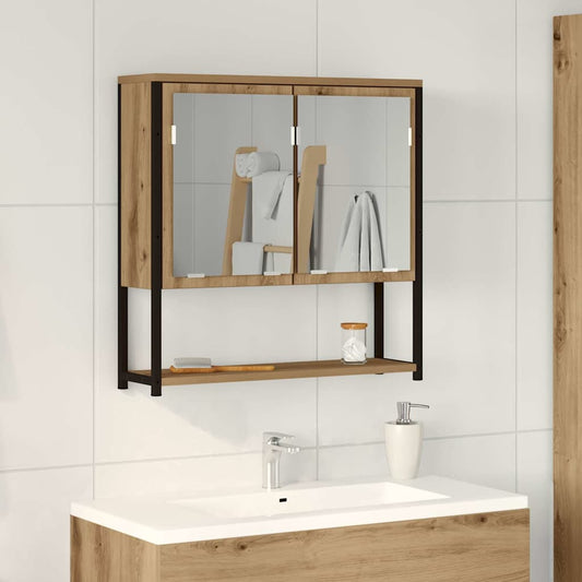 Tükörszekrény polcokkal Artisan tölgy 60 x 16 x 60 cm Faanyag