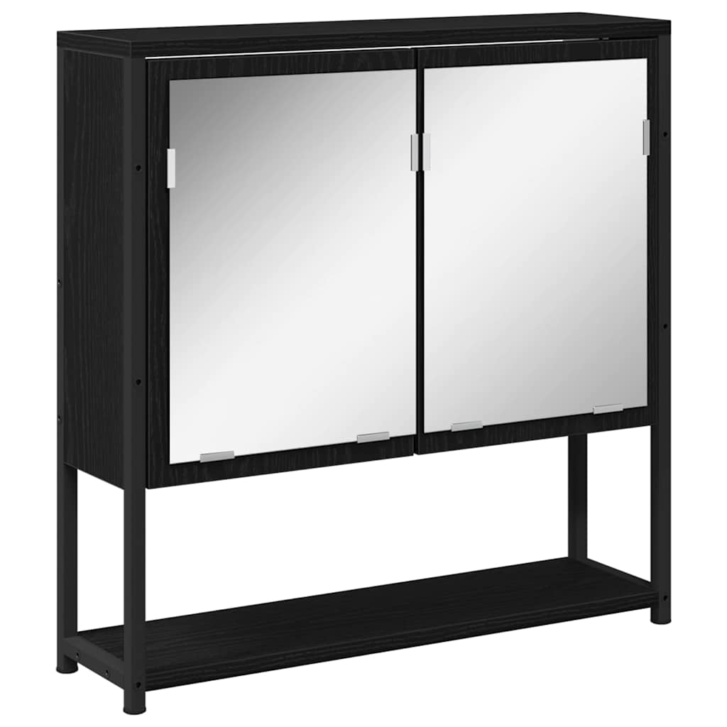 Tükörszekrény Fekete tölgy 60 x 16 x 60 cm Szerelt Fa