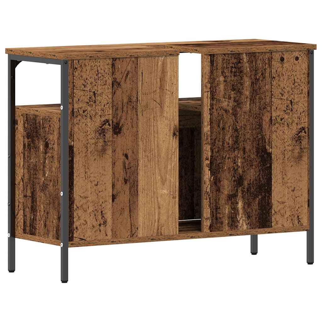 Fürdőszobai mosdószekrény Régi fa 80 x 30 x 60 cm Szerelt Fa