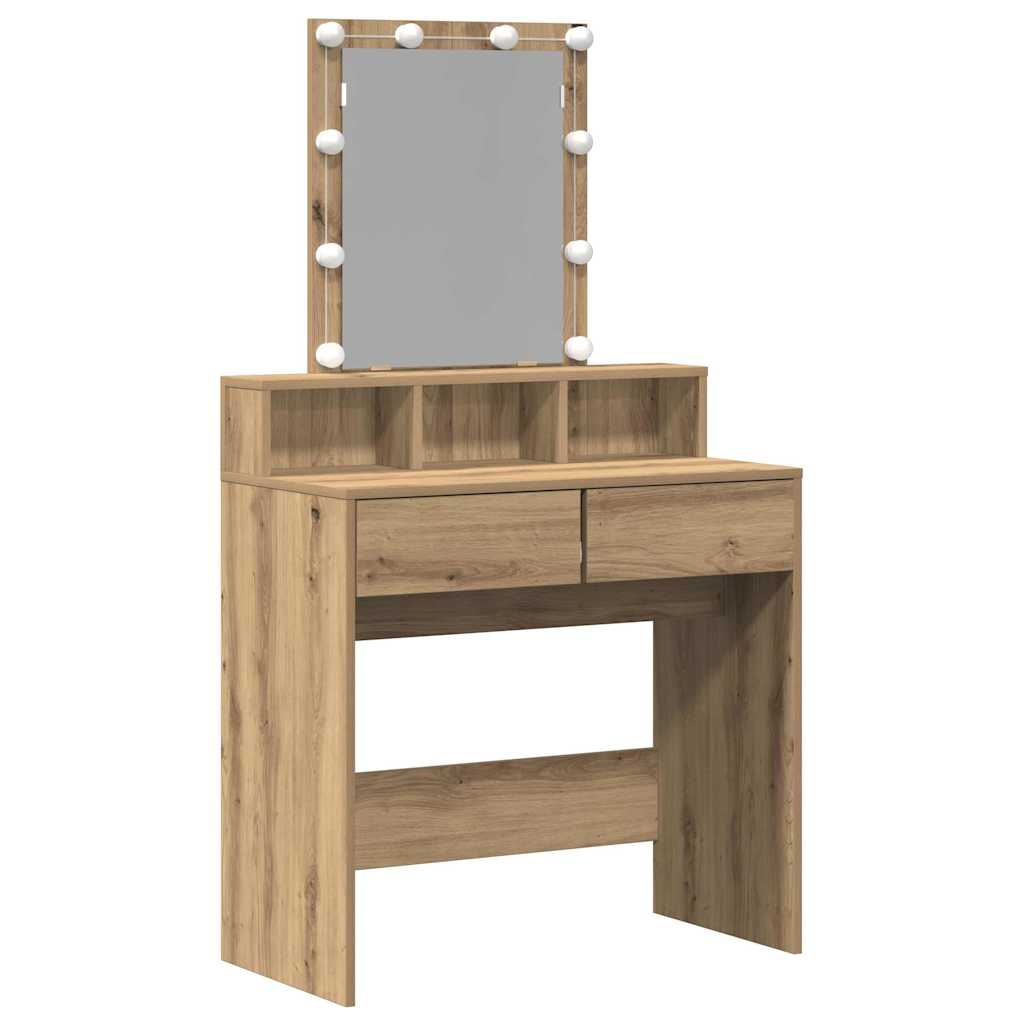 Sminktükör kézműves tölgy 80 x 41 x 144,5 cm Szerelt Fa