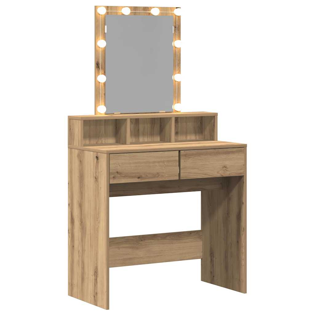 Sminktükör kézműves tölgy 80 x 41 x 144,5 cm Szerelt Fa