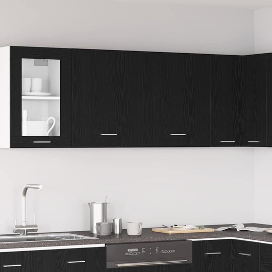 Függő szekrény Lyon 2 pcs Fekete tölgy 50 x 31 x 60 cm Faanyag