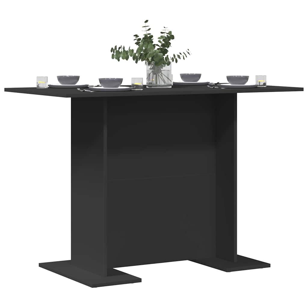 Étkezőasztal Fekete 110 x 60 x 75 cm Faanyag