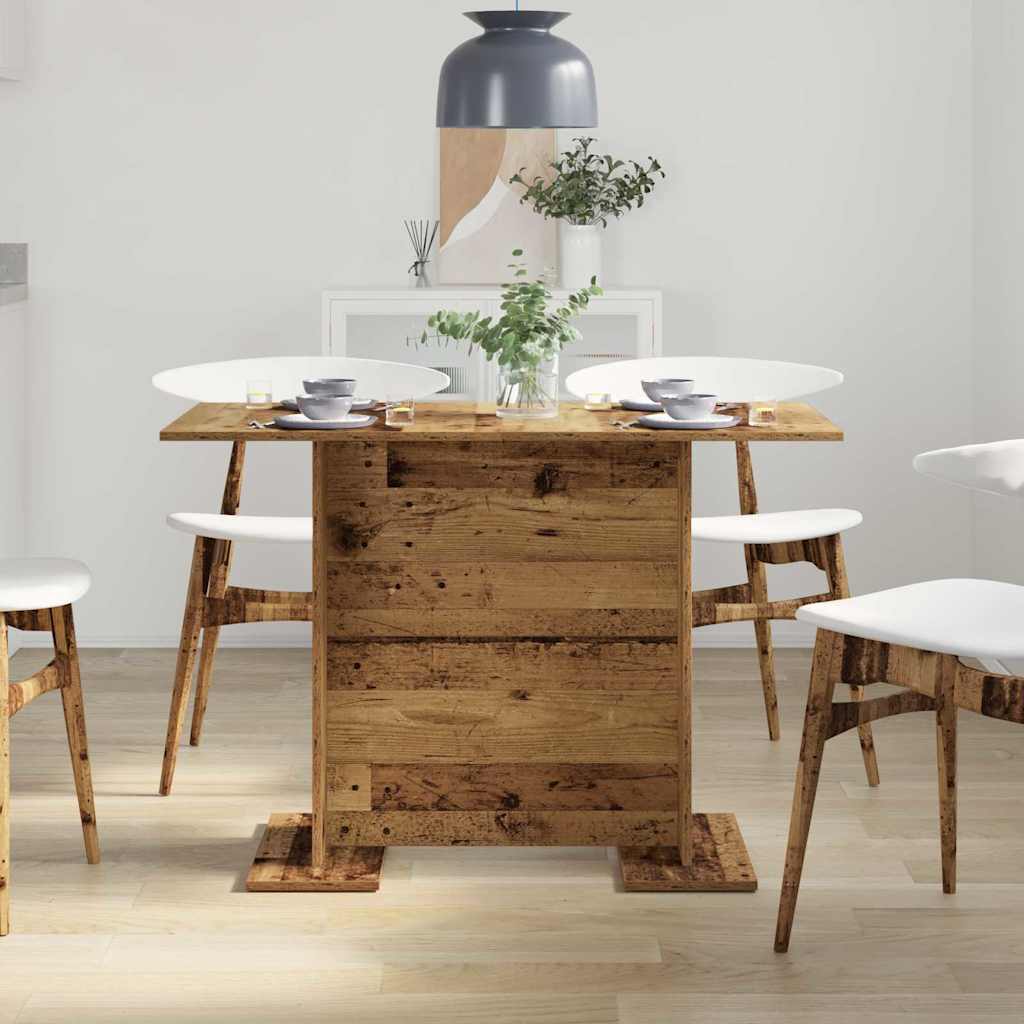 Étkezőasztal 110 x 60 x 75 cm Szerelt Fa Öreg fa Négyszögletes