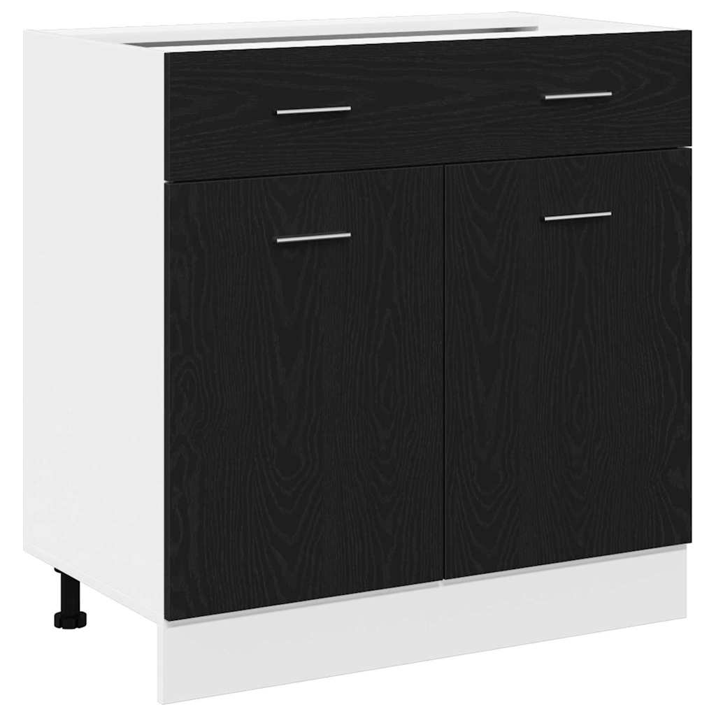 Függő szekrény Fekete tölgy 80 x 31 x 81,5 cm Szerelt Fa