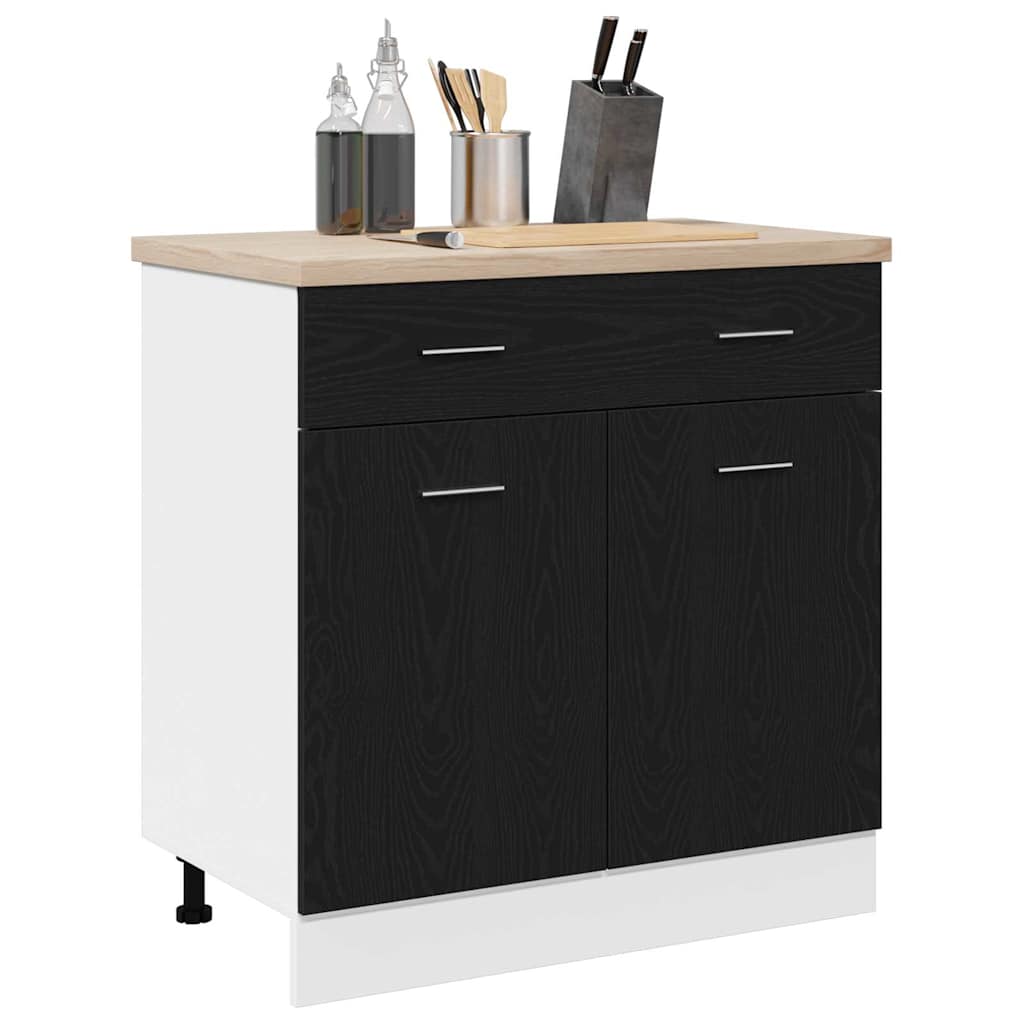 Függő szekrény Fekete tölgy 80 x 31 x 81,5 cm Szerelt Fa