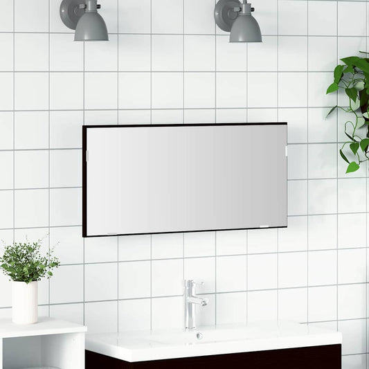 Tükör tükörrel Musta tammi 80 x 37 cm Üveg és Műszaki Fa