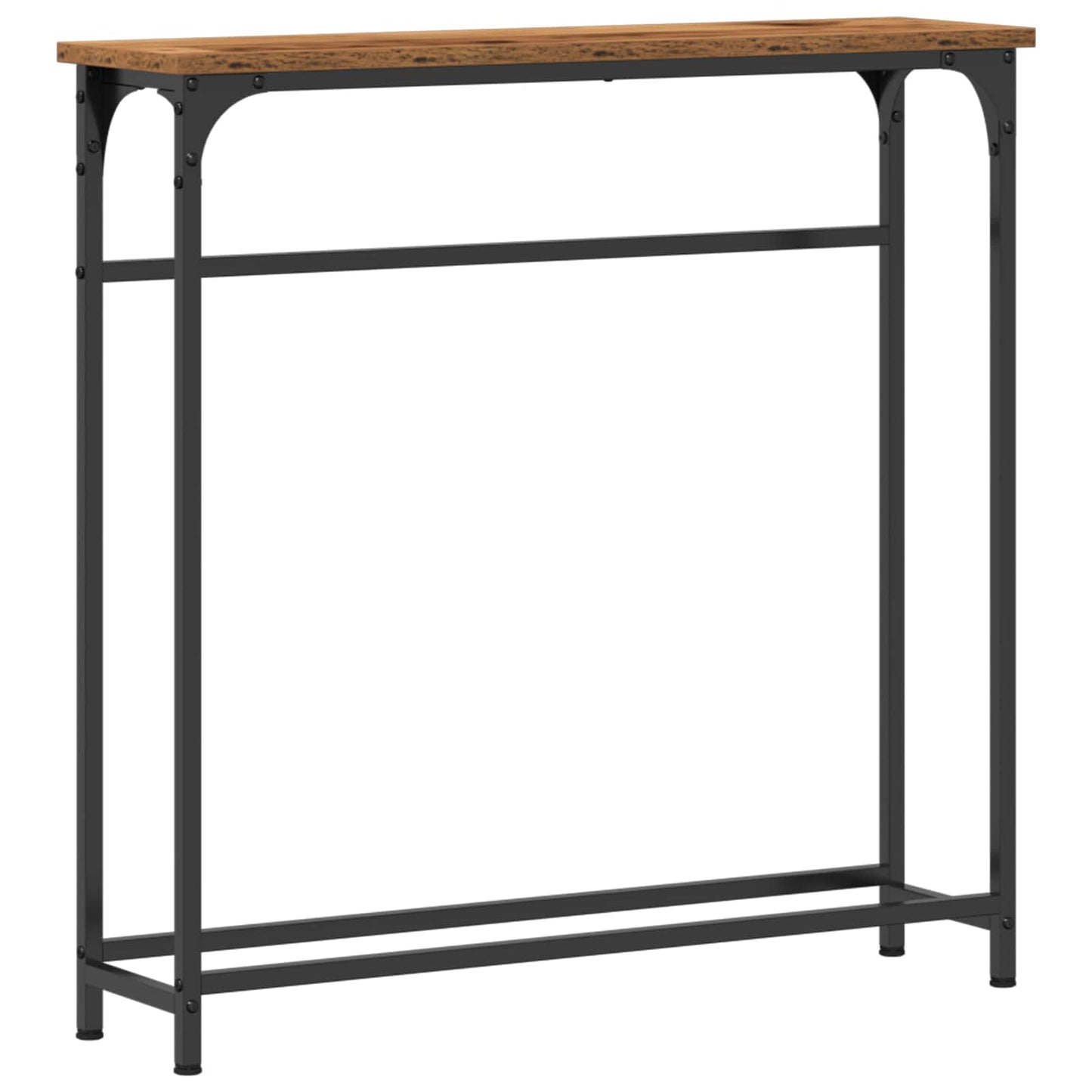 Konzolasztal polcokkal Öreg fa 75 x 19,5 x 75 cm Faanyag
