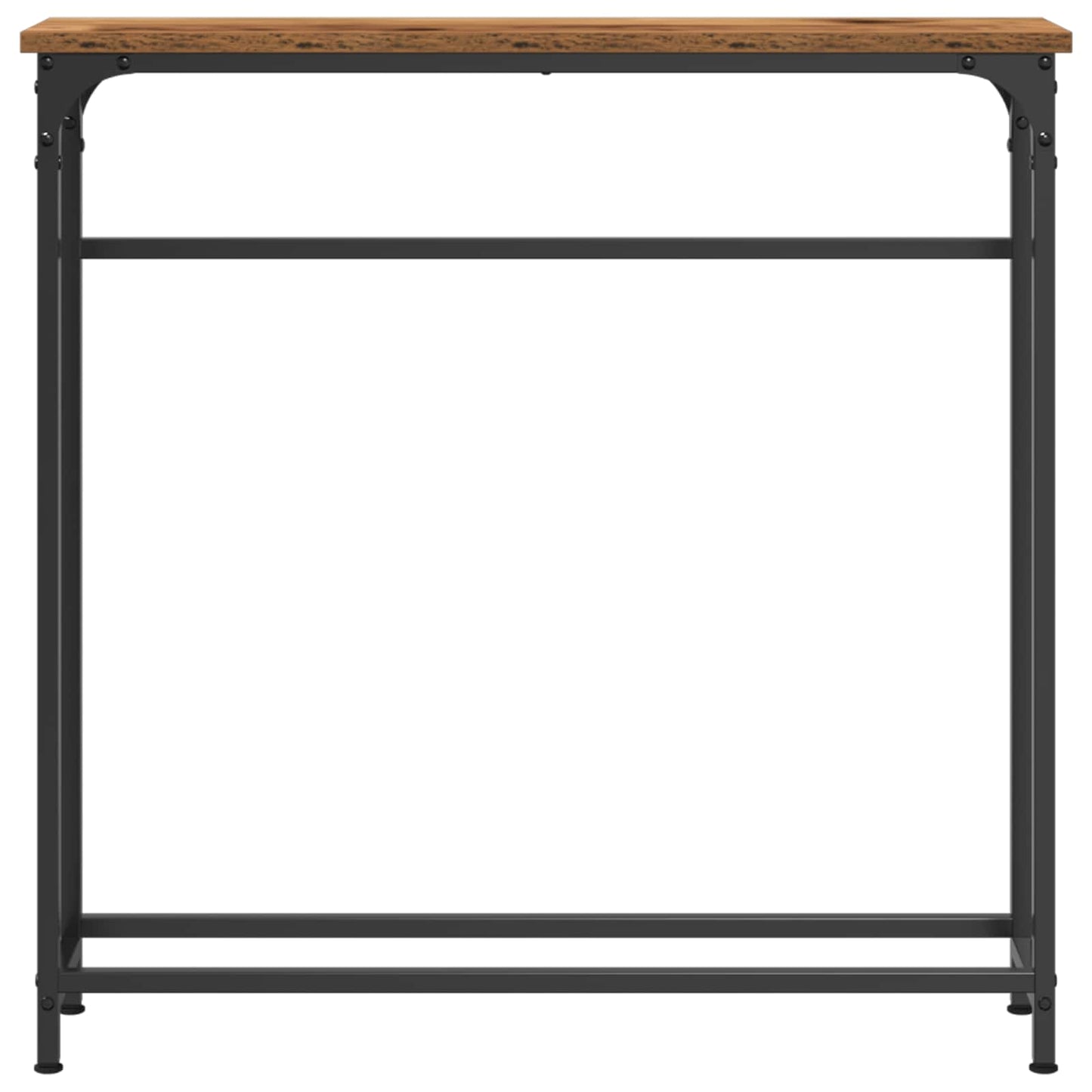 Konzolasztal polcokkal Öreg fa 75 x 19,5 x 75 cm Faanyag