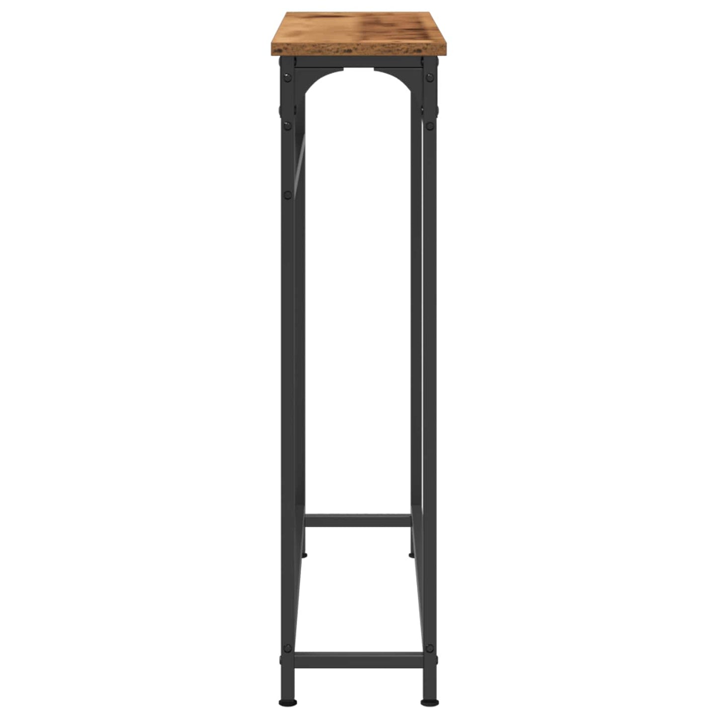 Konzolasztal polcokkal Öreg fa 75 x 19,5 x 75 cm Faanyag