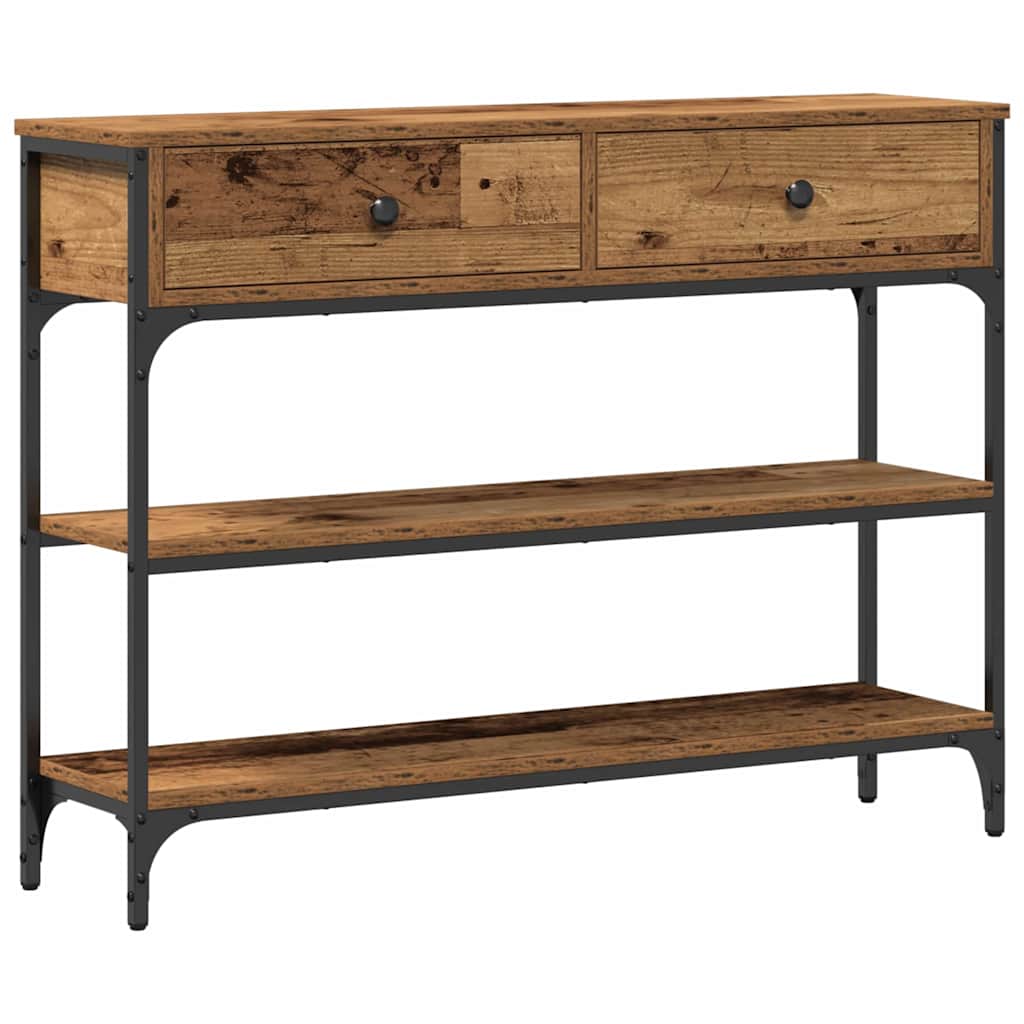 Konzolasztal Öreg fa 100 x 25 x 75 cm Szerelt Fa