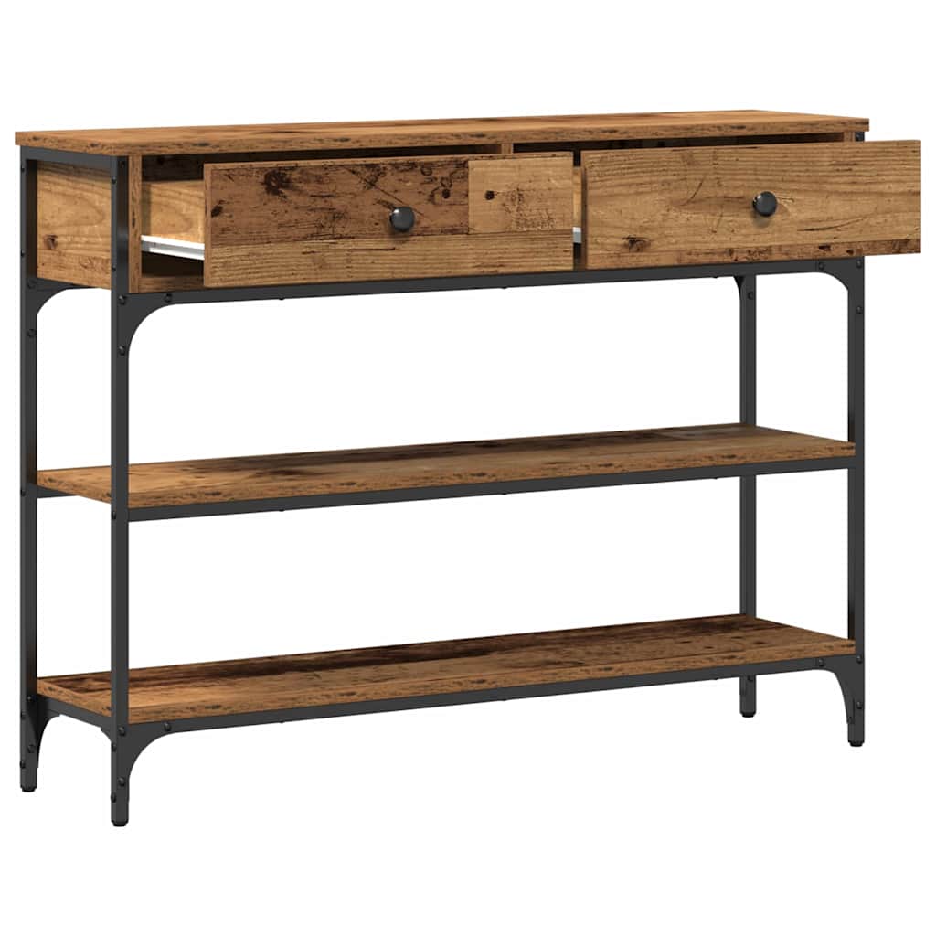 Konzolasztal Öreg fa 100 x 25 x 75 cm Szerelt Fa
