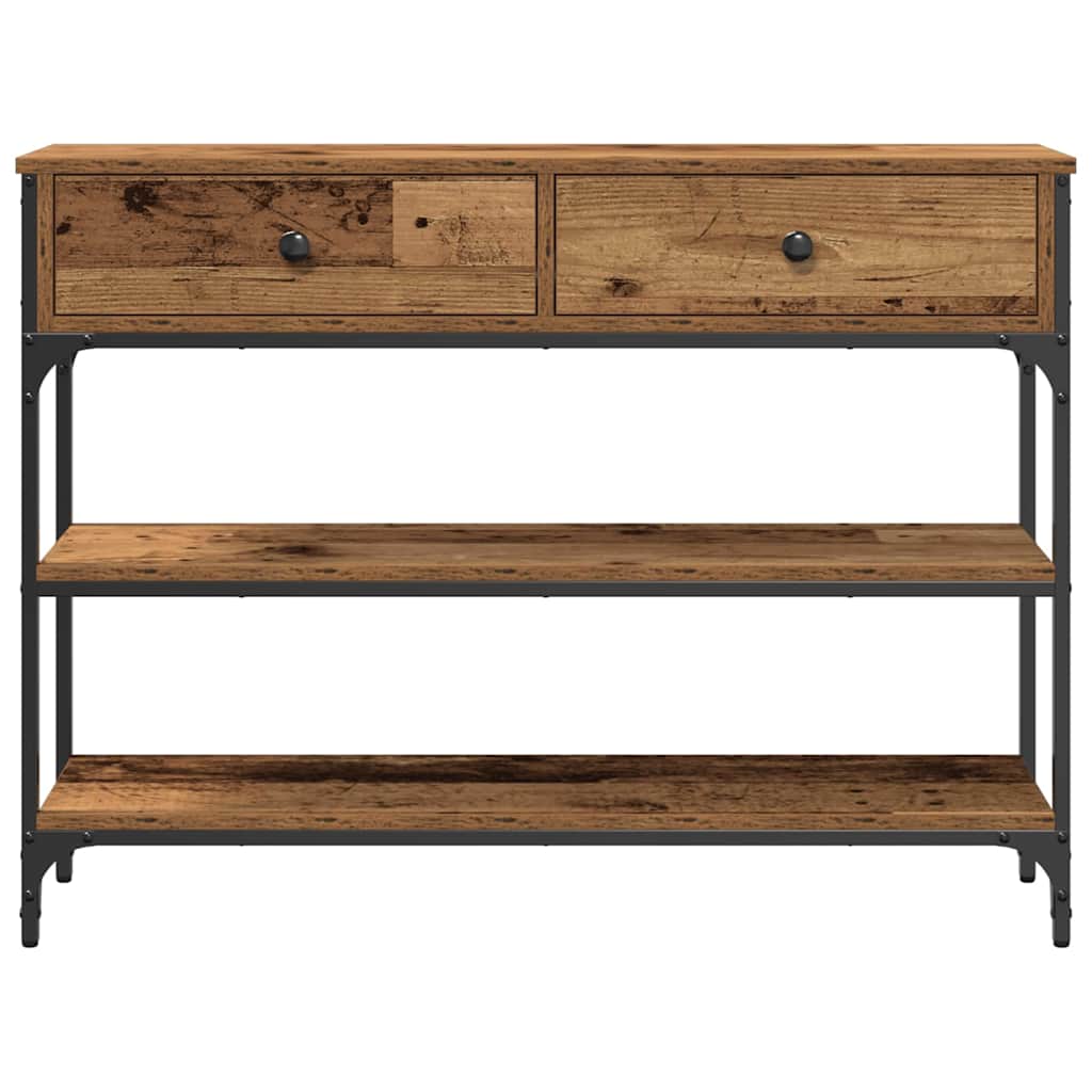 Konzolasztal Öreg fa 100 x 25 x 75 cm Szerelt Fa