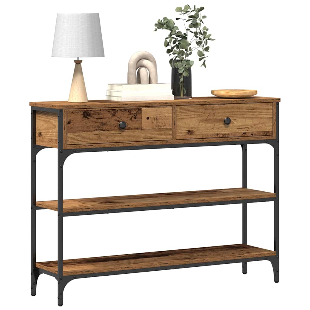 Konzolasztal Öreg fa 100 x 25 x 75 cm Szerelt Fa