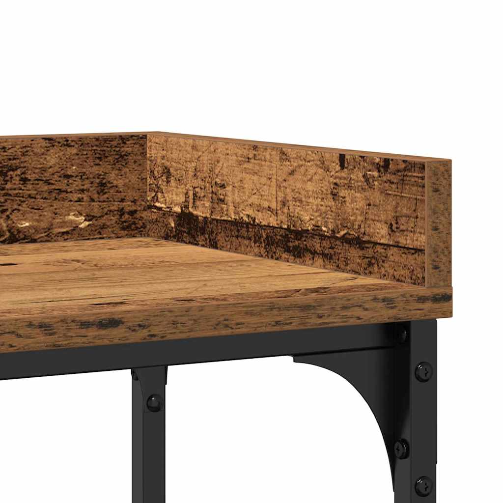 Konzolasztal Régi fa 100 x 30 x 80 cm Műgyantás fa és fém