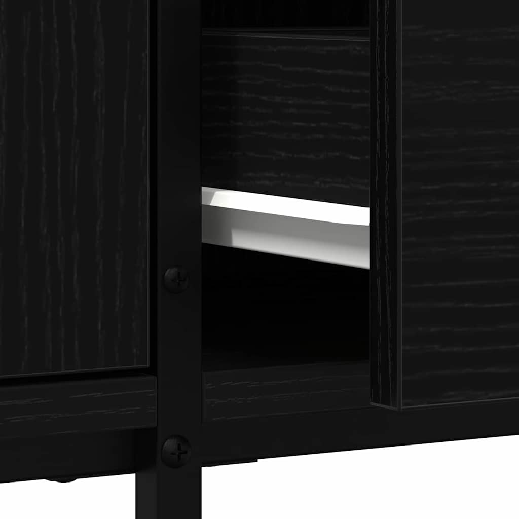 TV szekrény 200 x 25 x 44 cm Musta tammi Szerelt fa